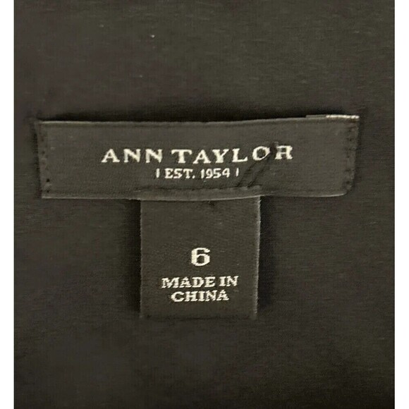 ANN TAYLOR Black Grey Animal Print Sleeveless Dress Size 6 - Picture 5 of 14